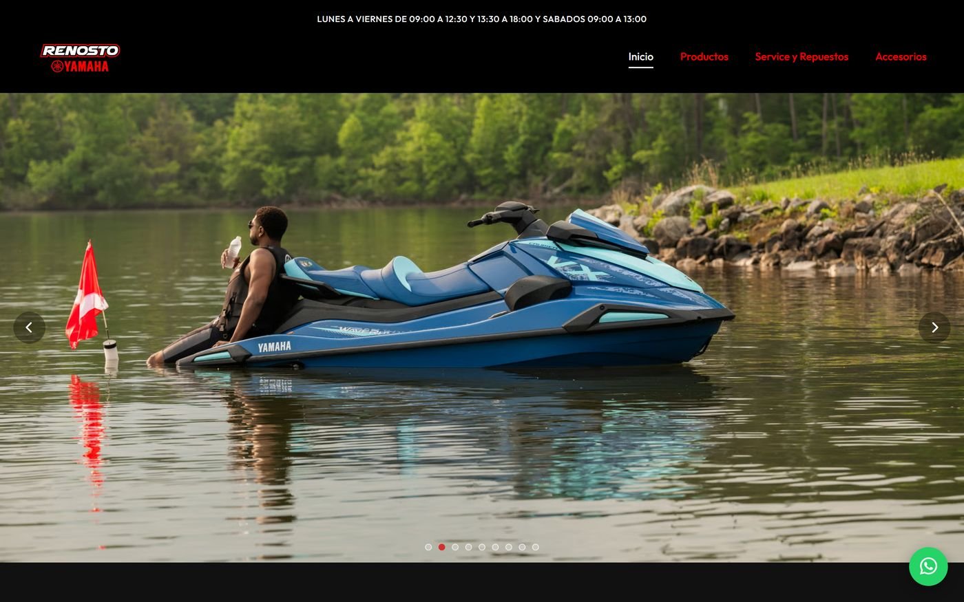 Portada de la web de Yamaha Renosto